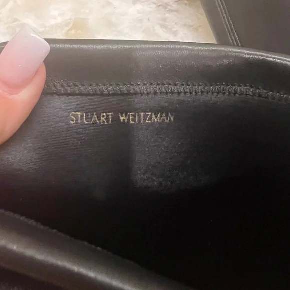 Stuart Weitzman Sexy Natalia Thigh High Length Stretch Leather Boots - Picture 8 of 10